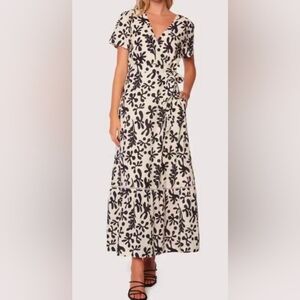 Lost + Wander Long Maxi Wrap Tie Dress S